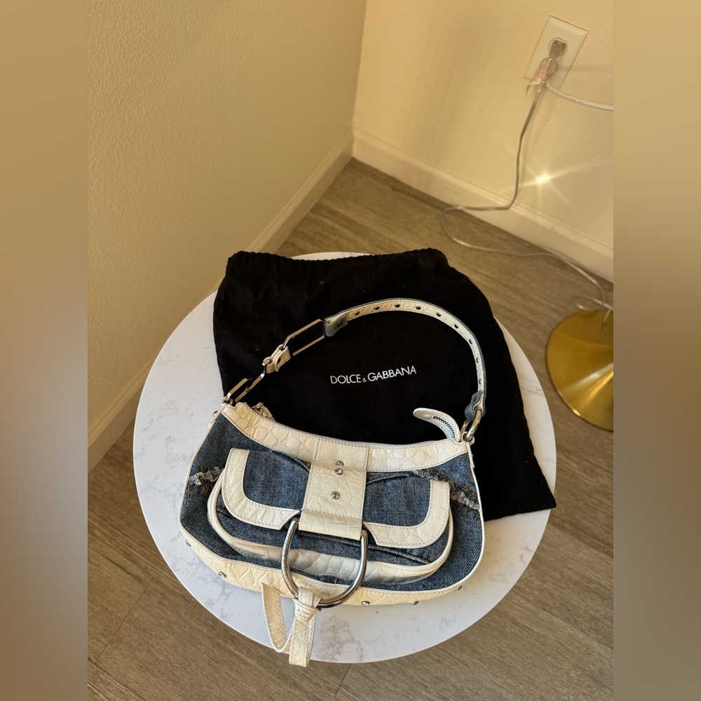 DEG RARE VINTAGE Dolce & Gabbana
Denim Purse shoulder Bag Rhinestone
Studded